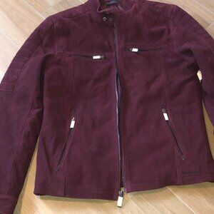 Calvin Klien (CK) Suede Jacket; Maroon/Bordeau
